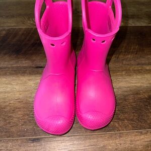 Croc Pink Rain Boots EUC
